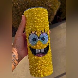 Yellow Beaded Character Tumbler
